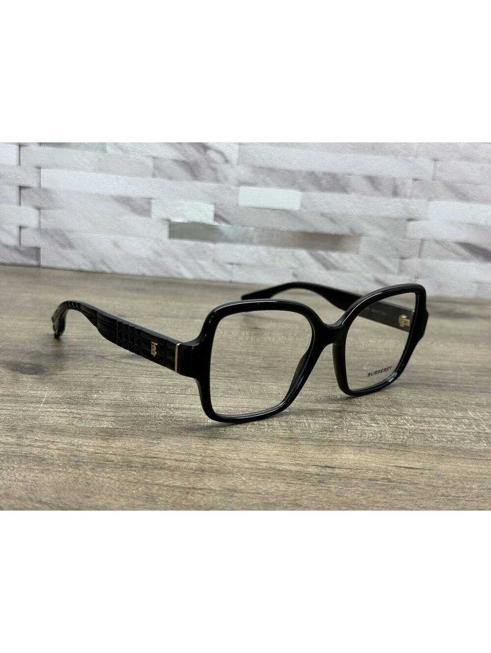 Burberry Designer Eyeglasses Demo Lenses 2374-3001 Black Butterfly 52[]17-140